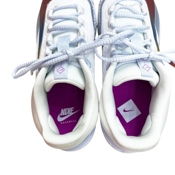 NEW Nike Alpha Huarache Elite 4 Low Metal Baseball Cleats Rainbow Men’s Size 7.5 - Picture 5 of 14